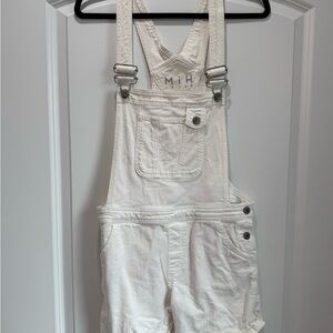 ME+EM White Denim Overalls